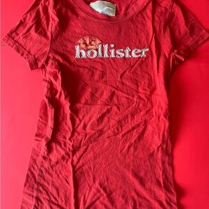 Hollister Size Medium Sunset Tee extra long Burnt orange red